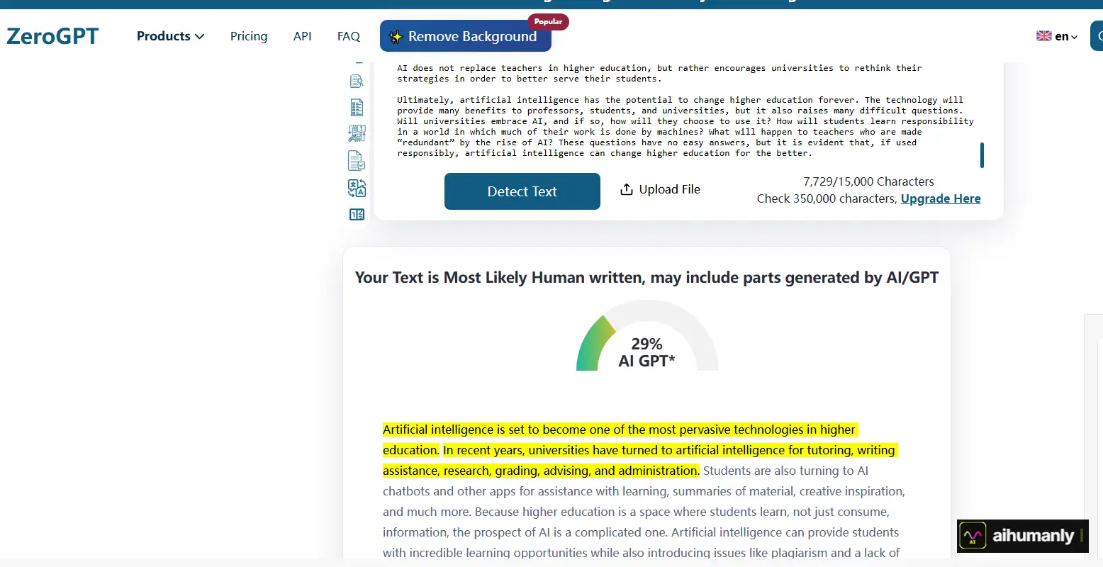 CleverHumanizer Essay 1 — ZeroGPT Result