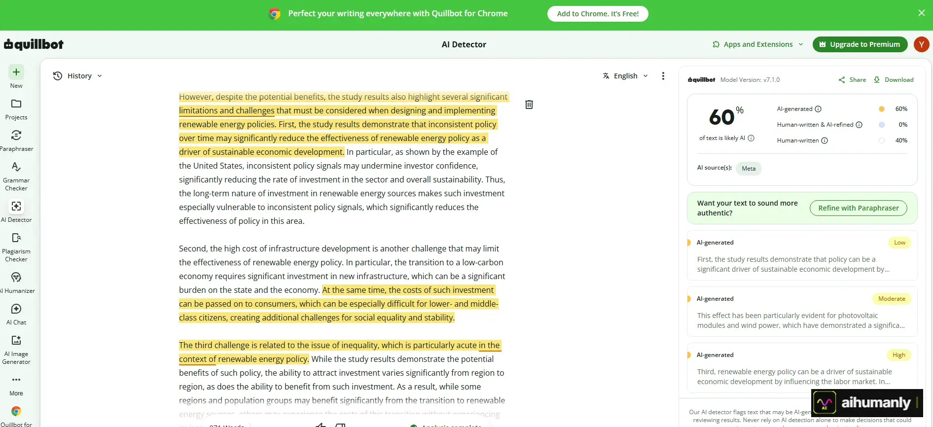 CleverHumanizer Essay 2 — QuillBot Result