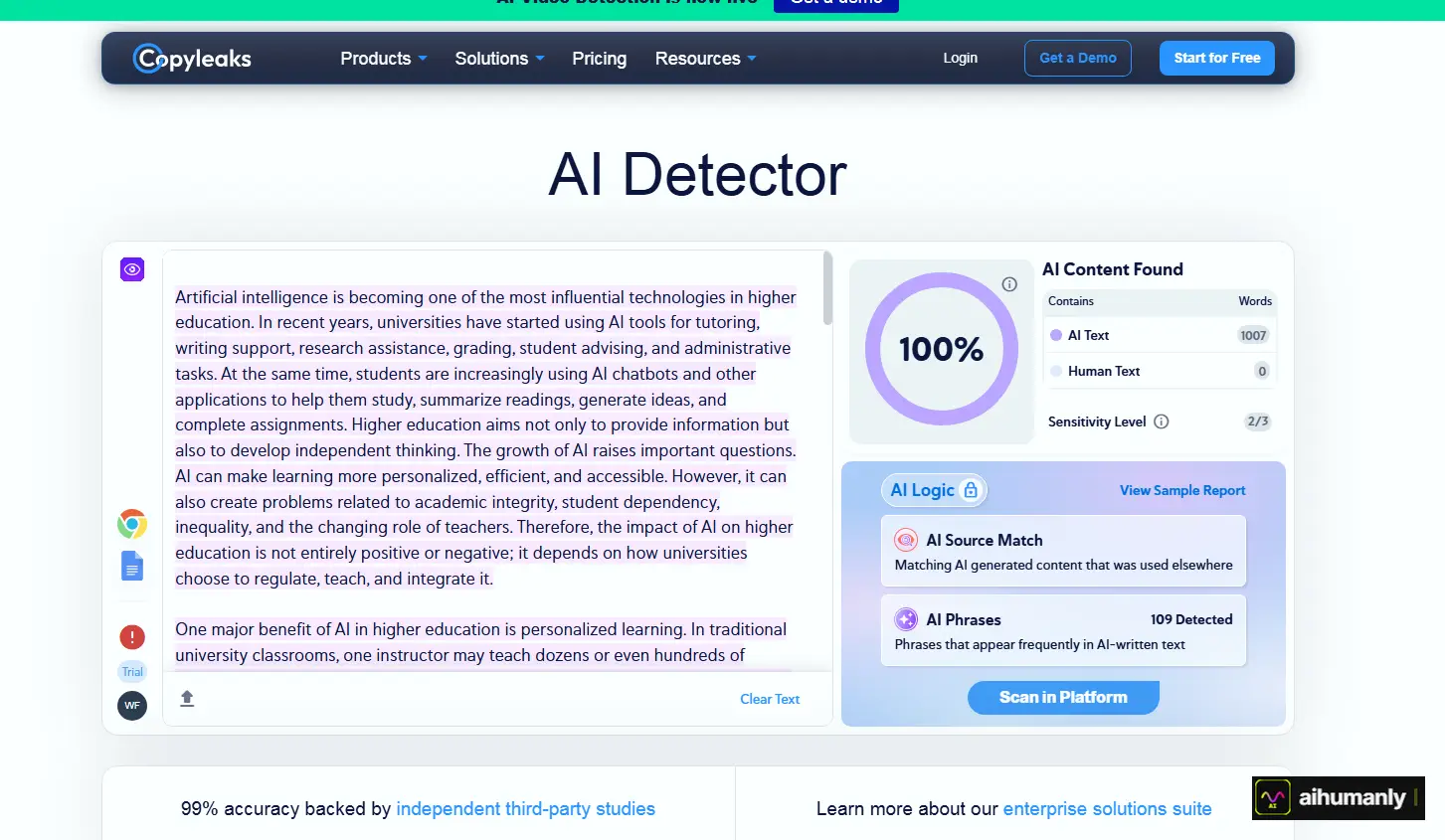 Grammarly Essay 1 — Copyleaks Result