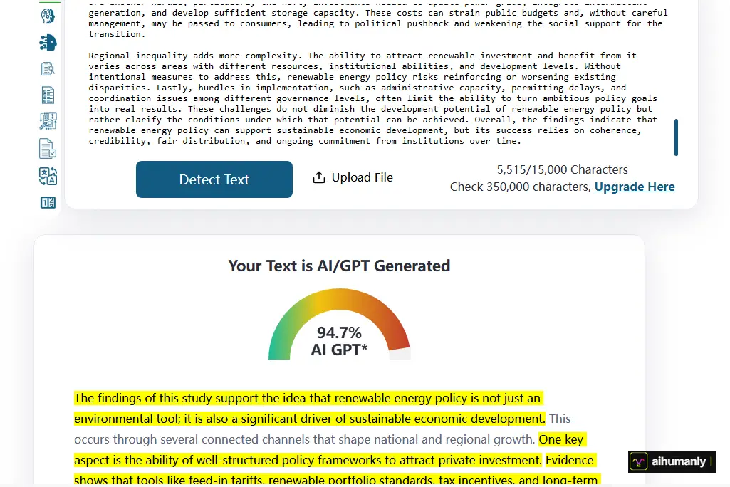 Grammarly Essay 2 — ZeroGPT Result