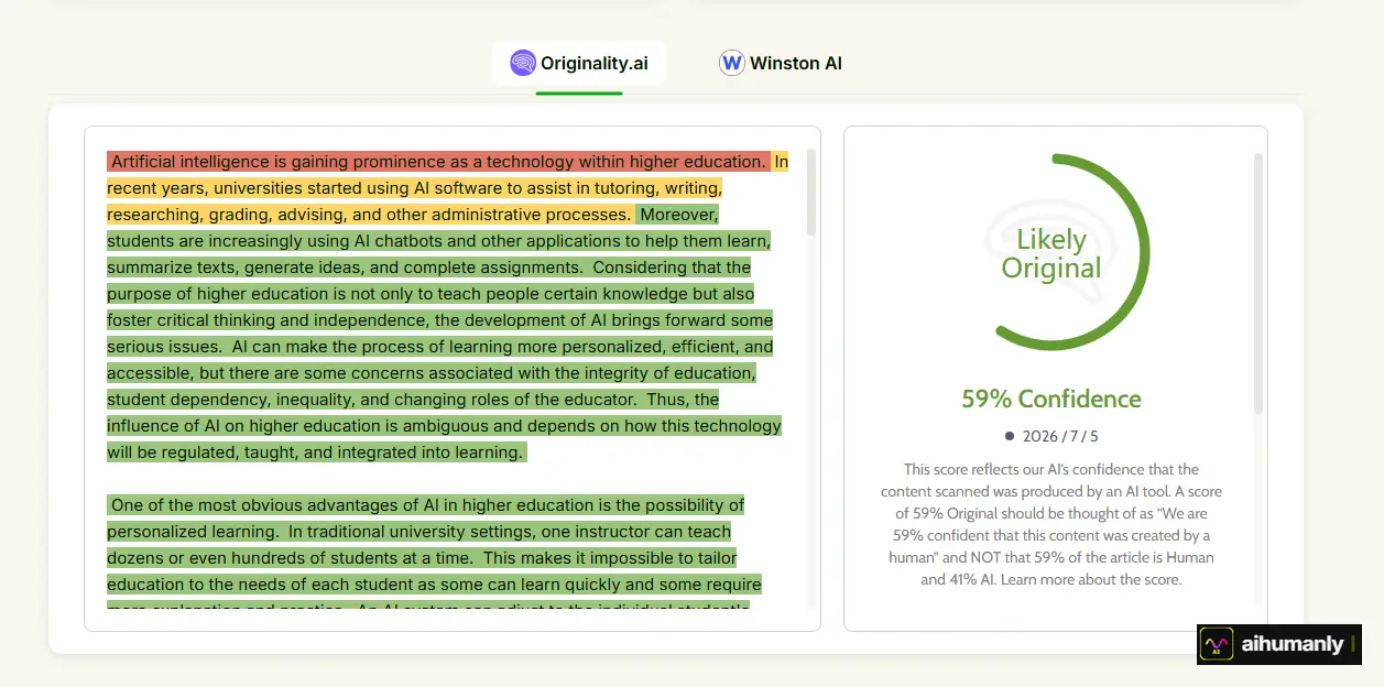 HumanizeAI.pro Essay 1 Originality.ai