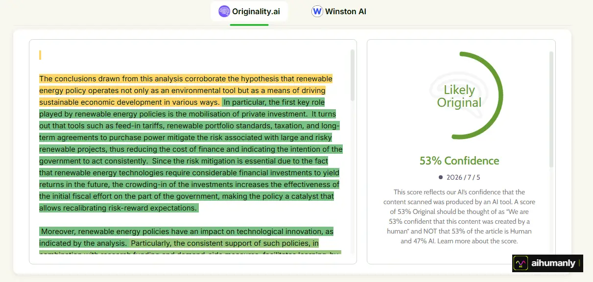 HumanizeAI.pro Essay 2 Originality.ai