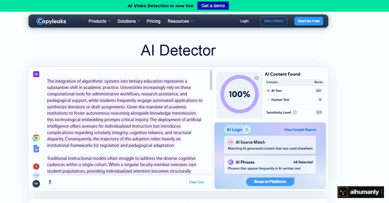 MyDetector Essay 1 Copyleaks