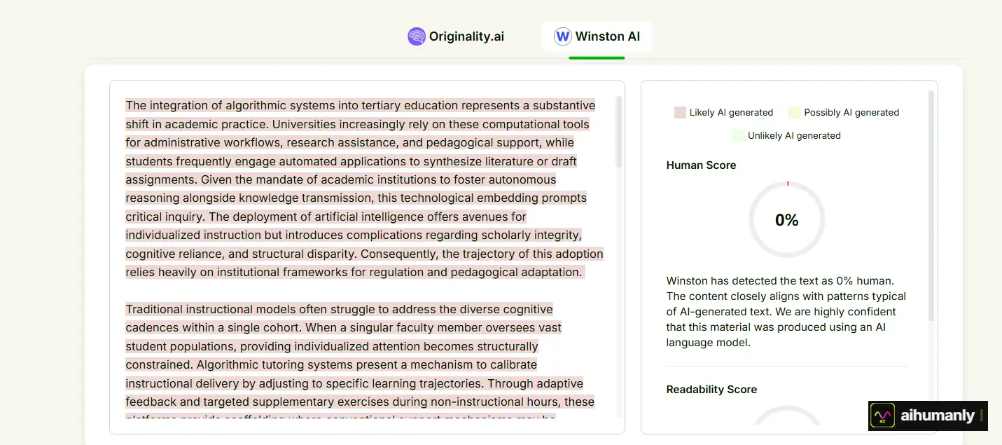 MyDetector Essay 1 Winston AI