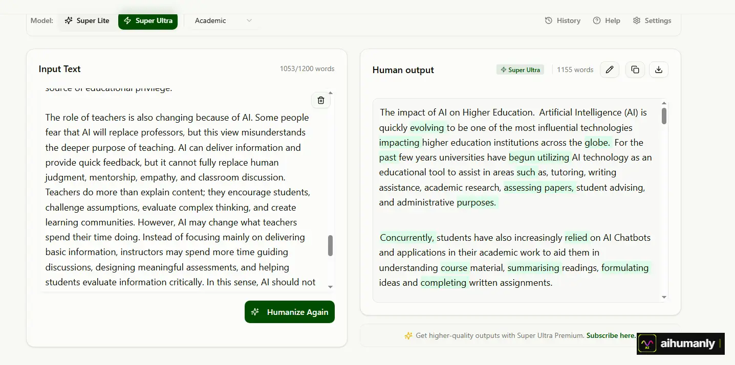 SuperHumanizer Essay 1 Input
