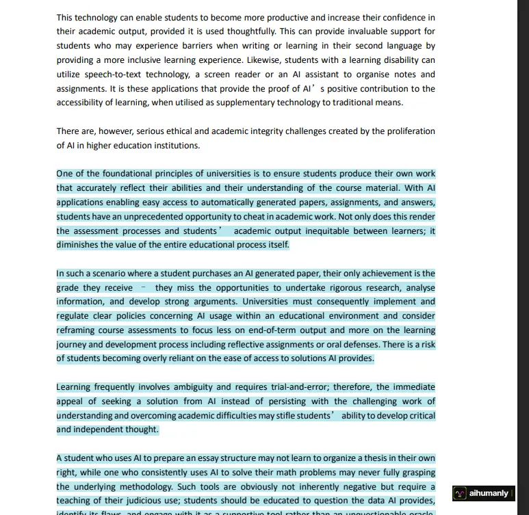 SuperHumanizer Essay 1 - 30% AI on Turnitin